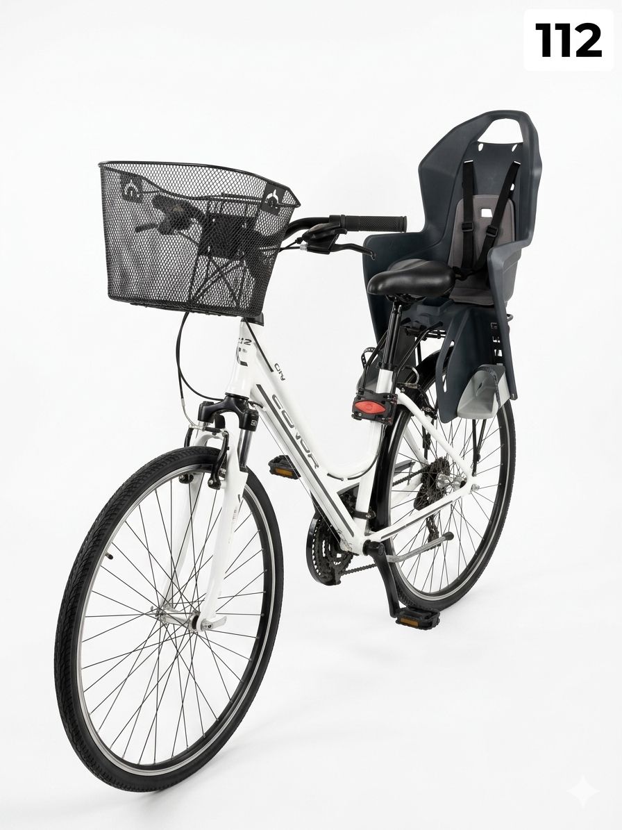 Bike with child seat & basket